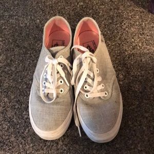 Size 8.5 Gray chambray vans